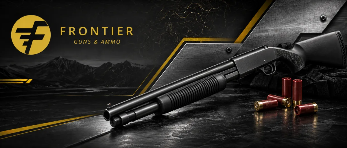 Frontier Guns & Ammo - pump-action shotgun with 12 gauge shells